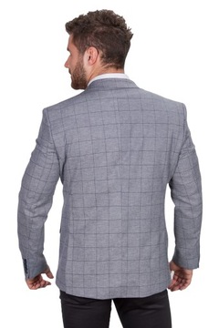 Marynarka męska szara krata 3631 fashionmen2 r. 54 xl