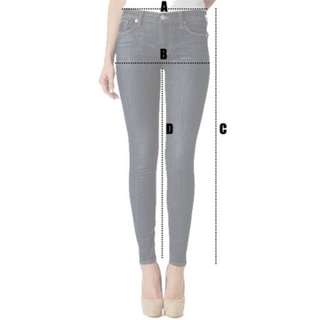 H&M Damskie Czarne Spodnie Jeansy Super Skinny Rurki Dziury Bawełna XS 34