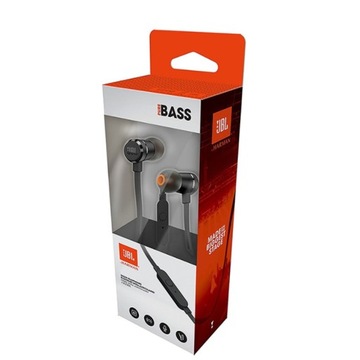 ЧЕРНЫЕ НАУШНИКИ-ВКЛАДЫШИ JBL T110 С МИКРОФОНОМ
