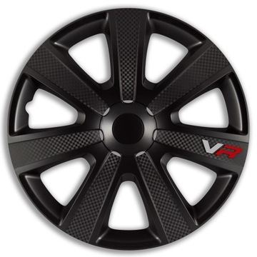 Kołpaki uniwersalne VR CARBON BLACK 15 cali