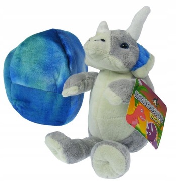 Dinozaur w jajku Maskotka Dziecko Triceratops 25cm