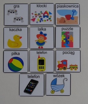 Mega zestaw piktogramów z 54 sztuk kart aktywności