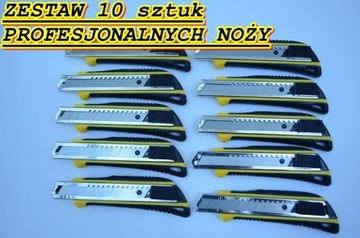 NÓŻ nożyk PODGUMOWANY do tapet monterski 10 SZT