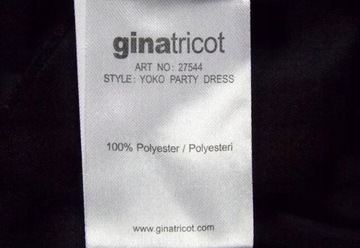 GINA TRICOT YOKO PARTY черные складки в стиле пин-ап 34/36