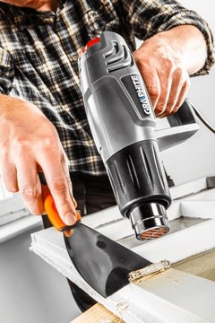 Графитовая тепловая пушка мощностью 2000 Вт, регулируемый чемодан.