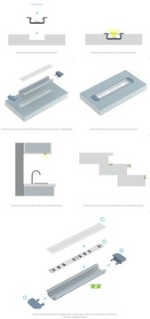 Zaślepka Czarna do profili aluminiowych wpuszczanych LUMINES typ Z boczna