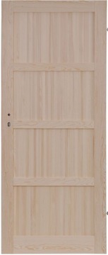 DRZWI SOSNOWE KORNIK QUATRO BEZSĘCZNE PEŁNE 60