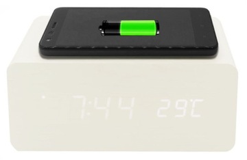 Zegar budzik XONIX biały 17cm + Baterie AAA
