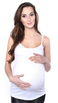 Top na ramiączkach ciążowy i do karmienia turkus M