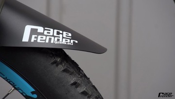 Крылья RACE FENDER Classic на липучке - черный/белый