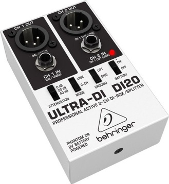 Behringer DI20 DI-Box активный 2-канальный со сплиттером