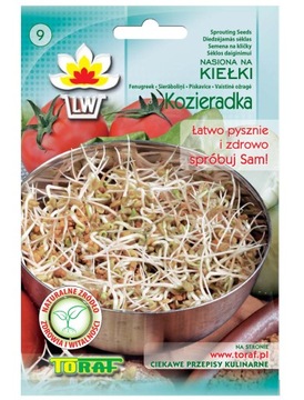 Nasiona kiełki KOZIERADKA Toraf 20g kozieradki