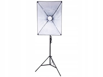 2x SOFTBOX + лампы + ФОН 160см белый на штативах