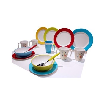NEW Zestaw obiadowy Rainbow 12 el. Gimex melamina