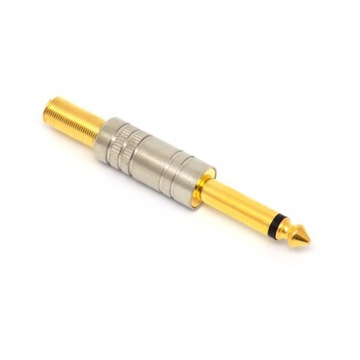 WTYK JACK 6,3mm MONO METAL ZŁOTY JLM