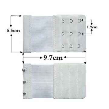 УДЛИНИТЕЛЬ ДЛЯ ЗАКРЫТИЯ БЮСТГАЛТЕРА, 3 РЯДА, БЕЛЫЕ ЖЕНСКИЕ ШЛЕПИНКИ ДЛЯ БЮСТГАЛТЕРА
