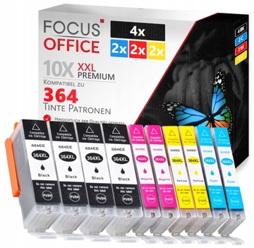 10x TUSZE DO DRUKARKI HP DESKJET 3520 3070A 364XL