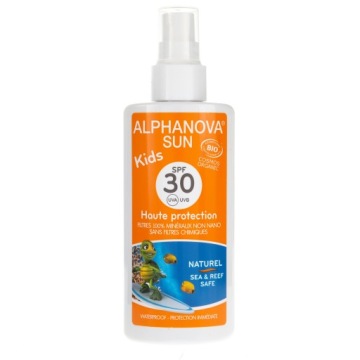 Alphanova - Крем сонцезахисний у спреї для дітей SPF 30 Біо, 125 г