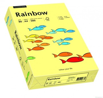 Papier kolorowy Rainbow 80g jasny żółty R12 500A4