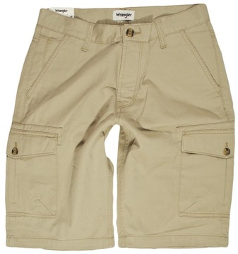 WRANGLER spodenki BEIGE regular CARGO SHORT W33