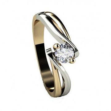 WSPANIAŁY Pierścionek z BRYLANTEM 0,15 ct id: 1680