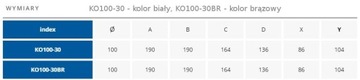 ВЫХЛОПНАЯ КРЫШКА ДЛЯ КРУГЛОГО КАНАЛА (FI100)