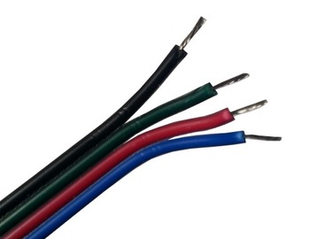PRZEWÓD KABEL DO TAŚMA LED RGB 4-ŻYŁOWY 1M