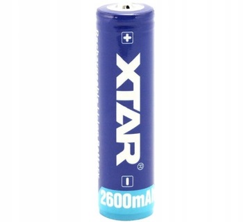 AKUMULATOR XTAR 18650 2600mAh 3.7V ZABEZPIECZONY