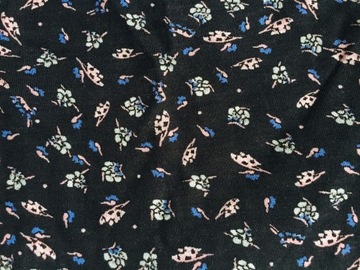 H&M bluzka print wzór rozszerzane rękawy falbanki oversize babydoll kwiatki