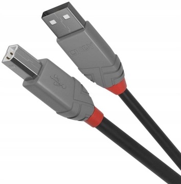 Lindy 36673 Кабель USB 2.0 A-B черный Anthra Line - 2м