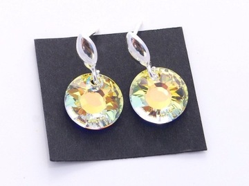 MAŁE KOLCZYKI KOŁA SUN AB SWAROVSKI crystals