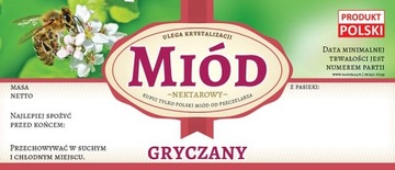 Etykiety na Miód Gryczany (100szt) - wzór E1254