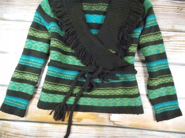 SHU SHU kopertowy ciepły miękki sweter XL