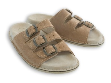 ORYGINALNE KLAPKI SKÓRZANE FUSBET PRODUCENT nr 40