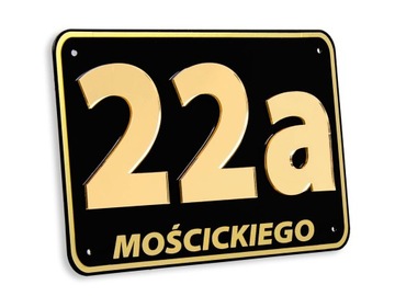 TABLICZKA ADRESOWA, TABLICA NUMER, DOM 3D 20x15