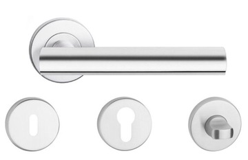 KLAMKA DO DRZWI ELEKTRA KOŁO INOX - KOMPLET ROZET