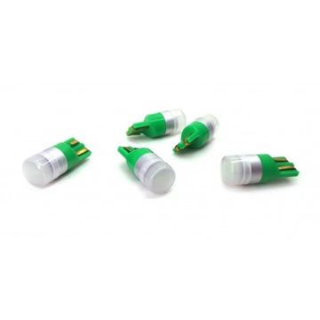 W5W Zielona żarówka LED T10 12V CANBUS 190lm