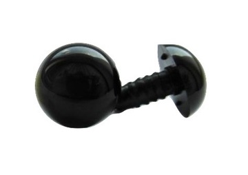 2pary oczka oczy zaciskowe do maskotek 18mm czarne