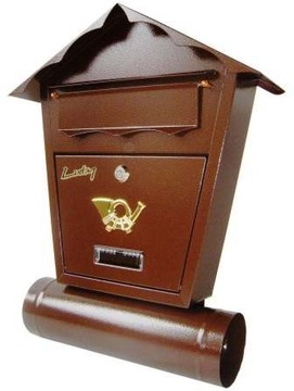ПОЧТОВЫЙ ЯЩИК С ТРУБКОЙ SD2T, КОРИЧНЕВЫЙ