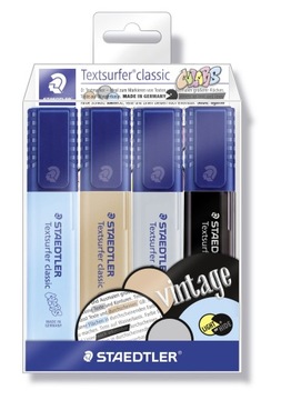 ZAKREŚLACZE STAEDTLER VINTAGE PASTELOWE 4 KOLORY