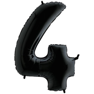 BALON 100CM CYFRA CZARNA 4