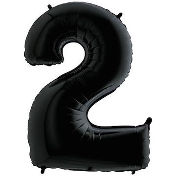 BALON 100CM CYFRA CZARNA GRABO 2