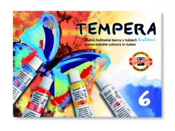 Farby tempery Koh-I-Noor 6 kolorów 16 ml шкільні художні набір