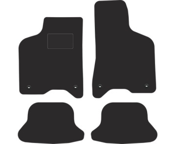 Бархатные коврики VW Lupo 1998-2005 гг., стопоры овальные.