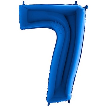 BALON 100CM CYFRA NIEBIESKA 7