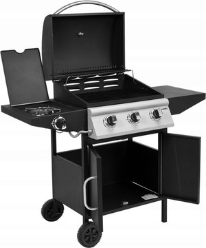 САДОВЫЙ ГАЗОВЫЙ ГРИЛЬ 3+1 ЛУНД 12,8 КВТ БОКОВАЯ ГОРЕЛКА ФАРФОРОВАЯ РЕШЕТКА