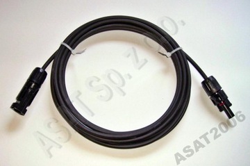 Przyłącze 4mm kabel solarny 3m + konektor MC4