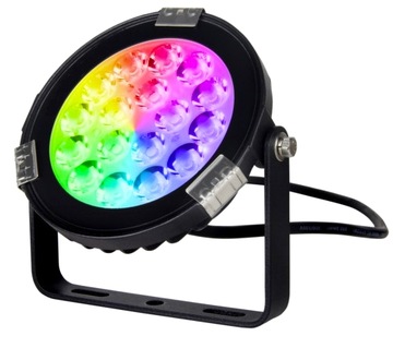 Reflektor led RGB-W+ białe światło, 9 wat 12 Volt.