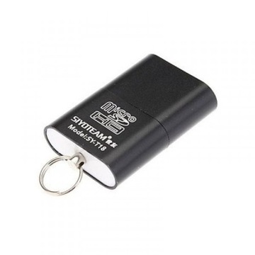 Устройство чтения карт памяти Micro SD/SDHC/SDXC с USB 2.0, черный металл AML g4
