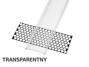 Абажур прозрачный ПВХ SLIM 8-9мм 2 метра для алюминиевого профиля 12мм X LED